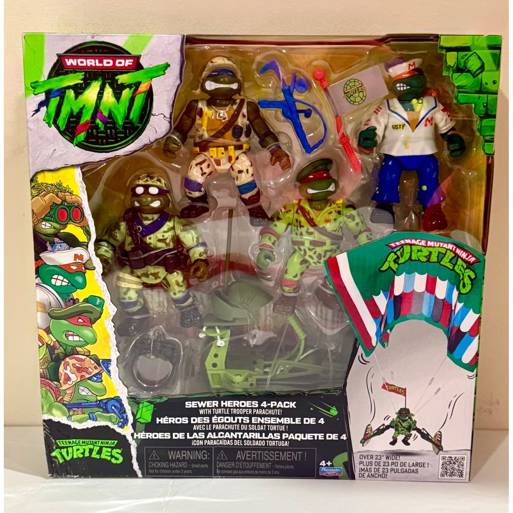 Teenage Mutant Ninja Turtles Sewer Heroes 4-Pack- World of TMNT ❌see pics❌